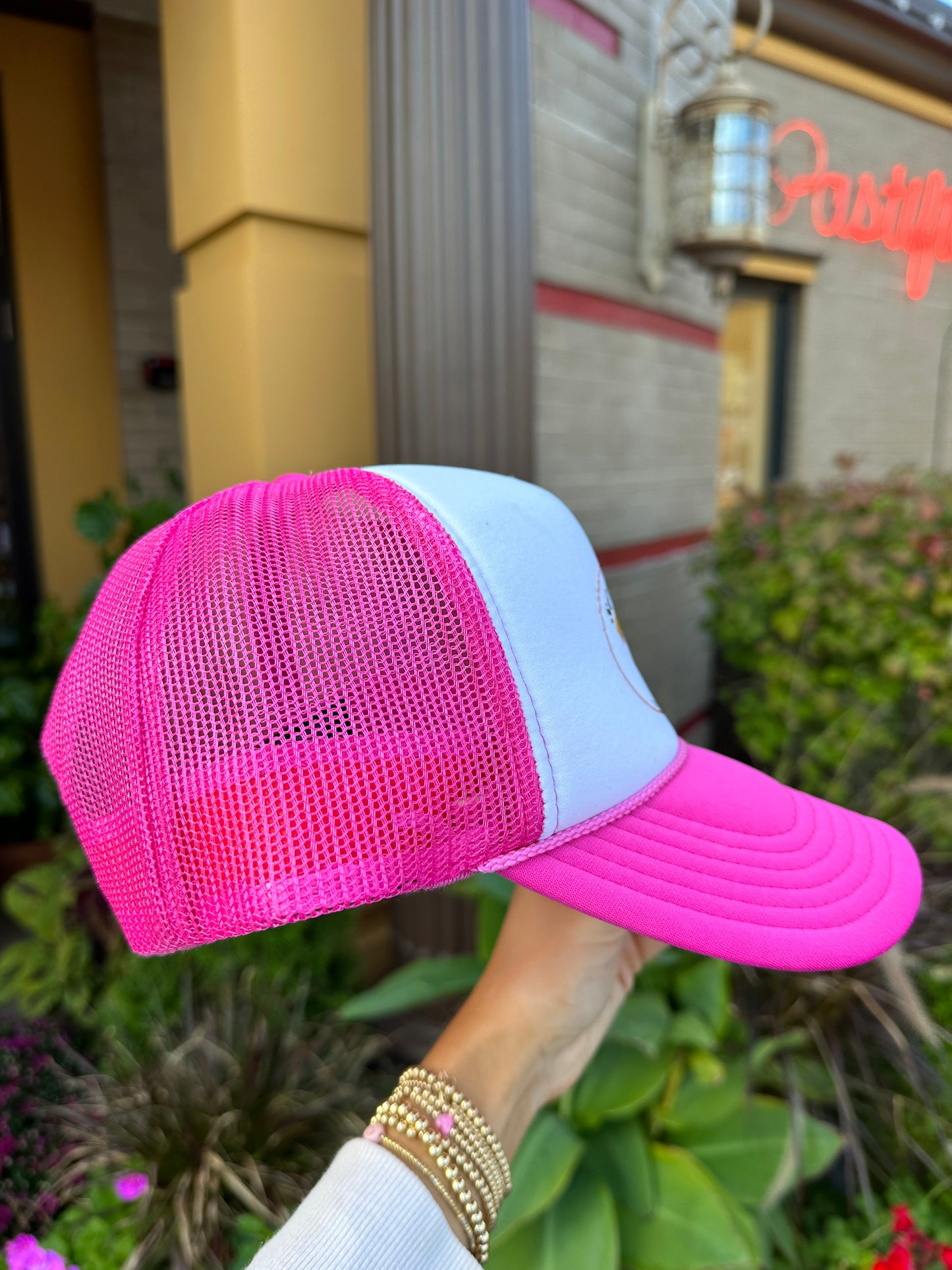 PINK LOGO TRUCKER HAT
