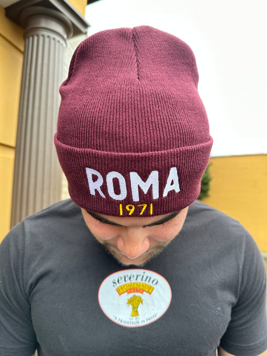 MAROON ROMA BEANIE